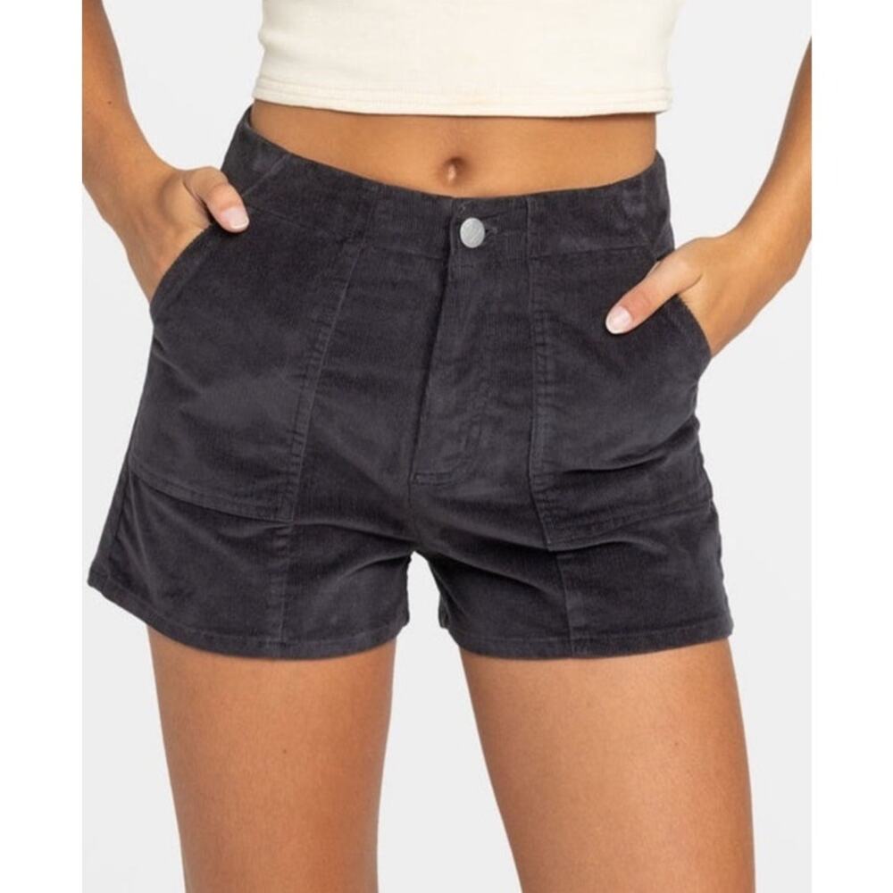 Roxy Corduroy High Waisted Gray Short size 25